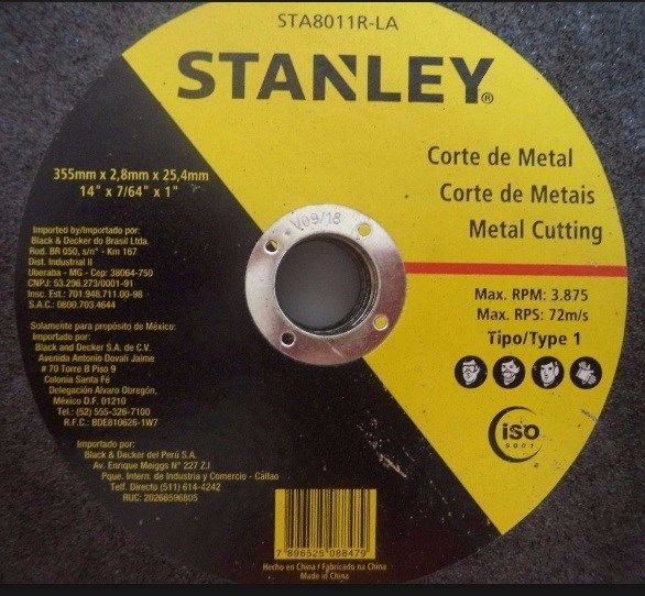 Đá cắt 355x3x25.4mm STANLEY STA8011R