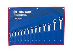 8-24mm bộ cờ lê vòng miệng 14 cái hệ mét Kingtony 12114MR