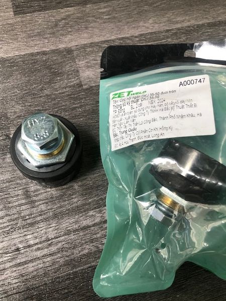Cọc nối ngắn (giắc cái) ZETweld DKJ 35-50 đuôi tròn