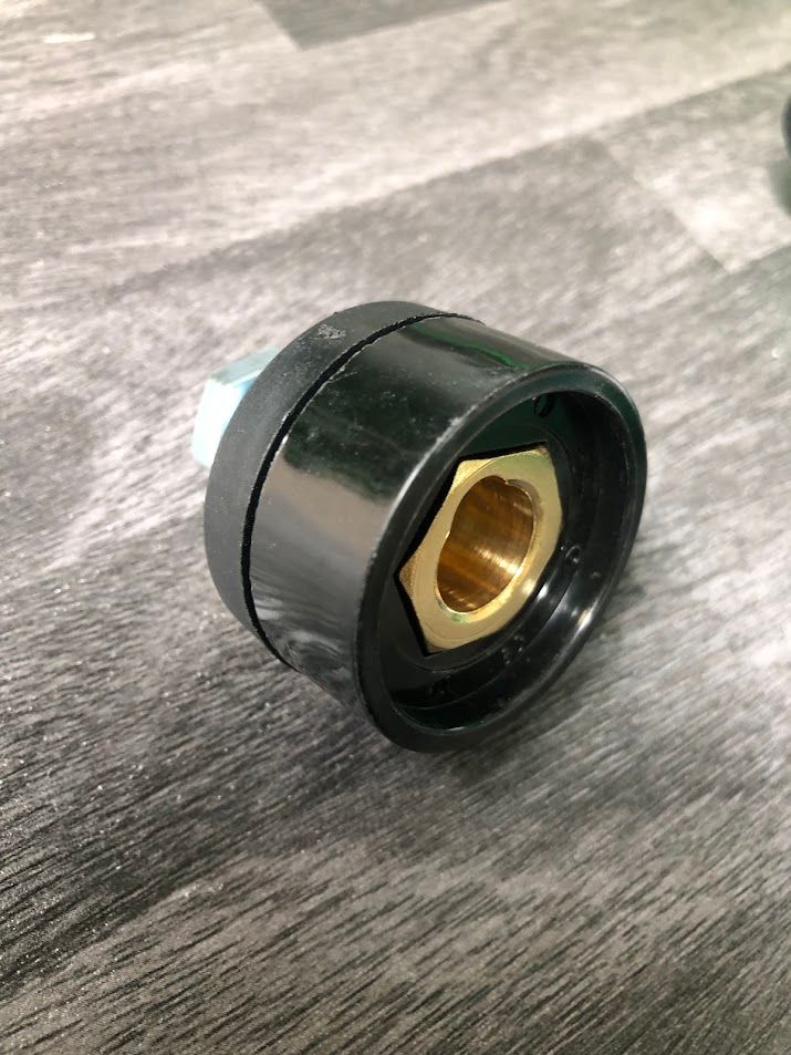 Cọc nối ngắn (giắc cái) ZETweld DKJ 35-50 đuôi tròn