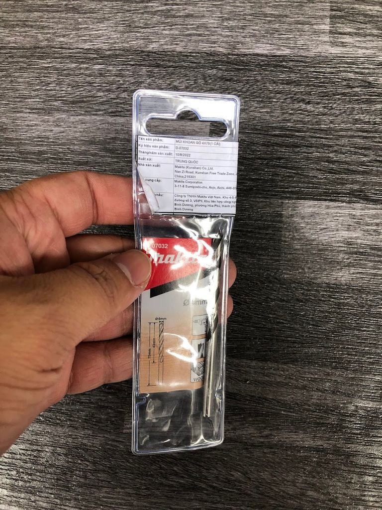 MŨI KHOAN GỖ 4X75 Makita D-07032