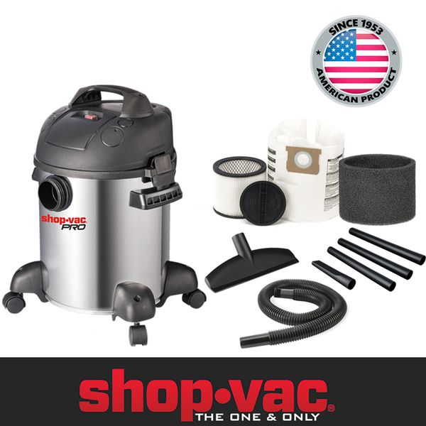 Máy hút bụi khô/ướt/thổi 20L 1800W thép không gỉ Shopvac 92722209