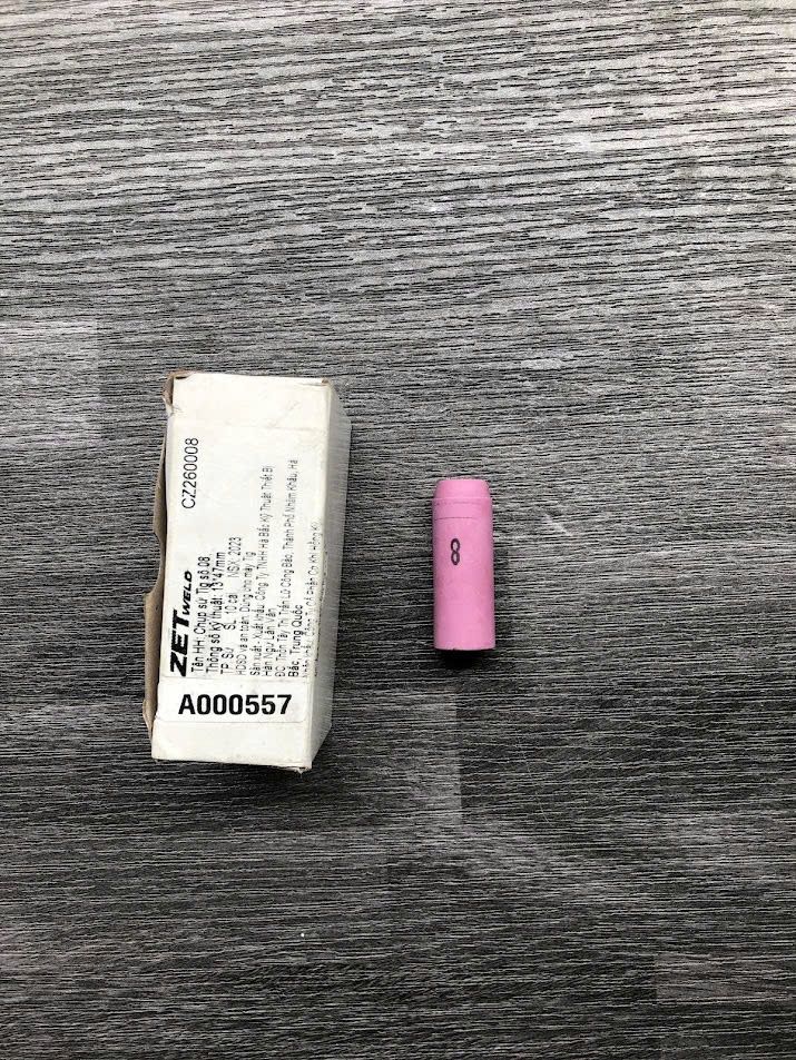 Chụp sứ Tig WP17/18/26 ZETweld số 08 13*47mm