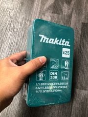 Bộ mũi khoan kim loại 1.0-13mm Hss-R Makita D-54097 (25 chi tiết/bộ)