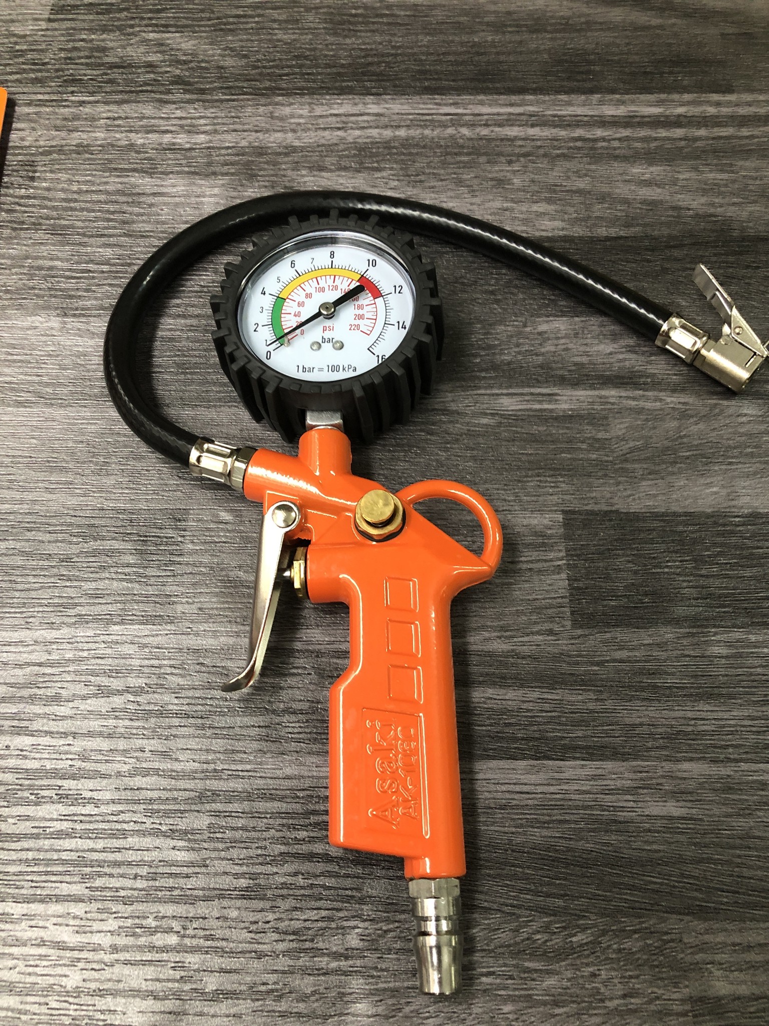 0-16Bar Tay bơm đồng hồ Asaki AK-1080