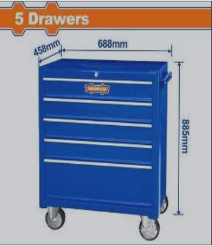 Tủ đựng dụng cụ 5 ngăn kéo 688x458x735mm Wadfow WCS2A05