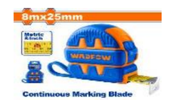 Thước kéo thép nền vàng 8mx25mm Wadfow WMT1240