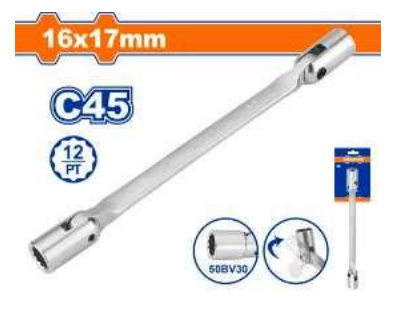 Cờ lê 2 đầu tuýp lắc léo 16x17mm Wadfow WTH2E05