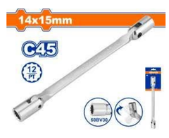 Cờ lê 2 đầu tuýp lắc léo 14x15mm Wadfow WTH2E04