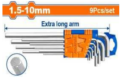 Bộ 9 chìa mở lục giác 1.5- 10mm Wadfow WHK1292