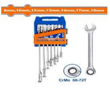 Bộ 7 cờ lê vòng miệng tự động 8-19mm Wadfow WSP4207