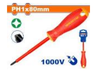 Tua vít bake cách điện PH1x80mm Wadfow WSD7213