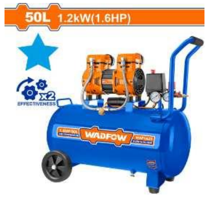 Máy nén khí(không dầu) 1200W-50L Wadfow WAP1A25