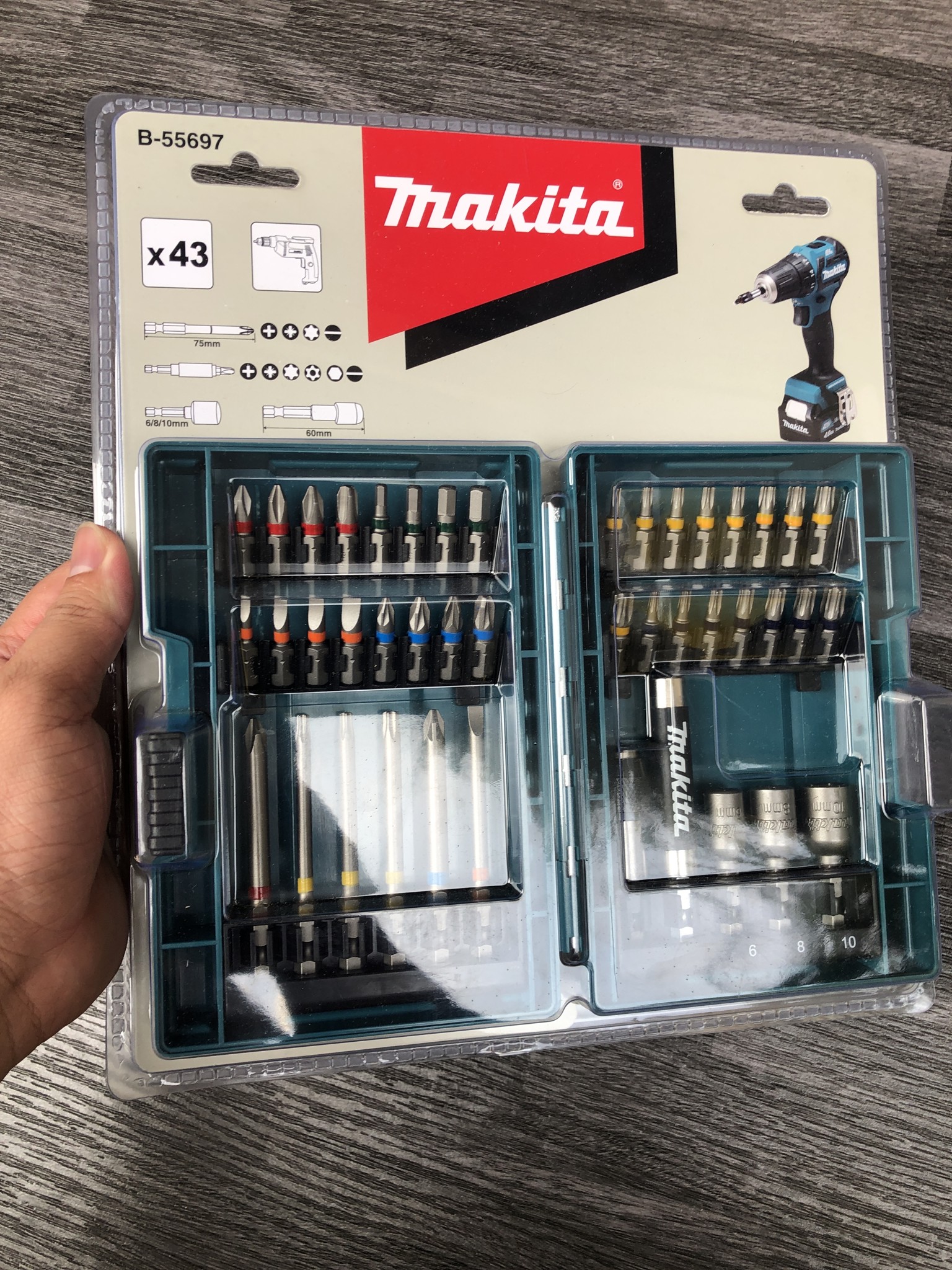 Bộ mũi vít đa năng 43 chi tiết Makita B-55697