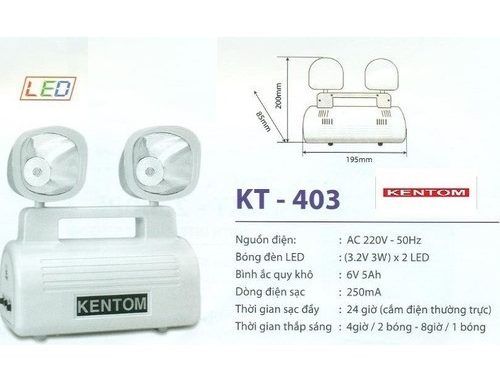 Đèn sạc chiếu sáng khẩn cấp Kentom KT-403