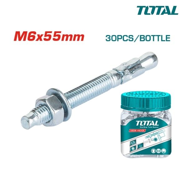 Bộ 30 neo hình nêm M6x55mm Total WJWA0605511