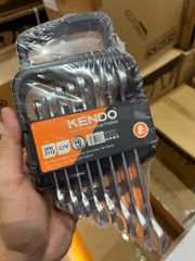 Bộ 8 cái cờ lê kết hợp 2 đầu miệng và miệng bằng thép CrV Kendo - 15747