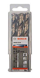 12.0mm Hộp 5 Mũi khoan sắt và inox HSS-Co Bosch 2608585903