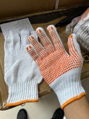 Găng tay làm việc bằng vải chấm cao su size 9 inch (L) Kendo - 76132