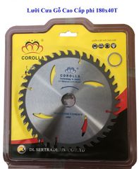 LƯỠI CẮT GỖ COROLLA 180X40T A1 CRL-2375