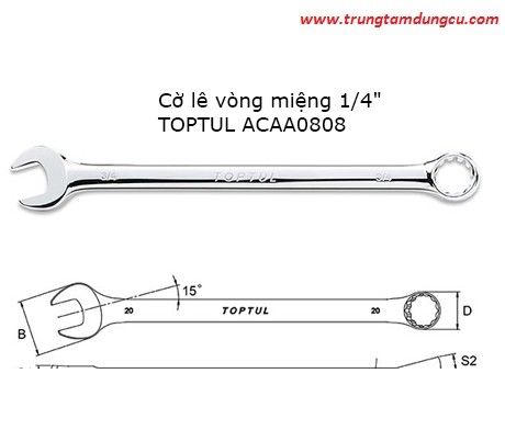 Cờ lê đầu vòng miệng TOPTUL ACAA0808