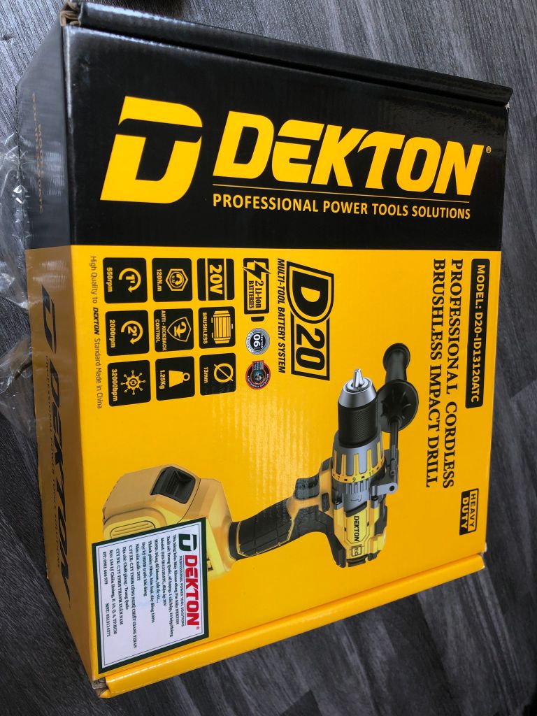 Thân máy Khoan Pin 13Ly / 120Nm Dekton D20-ID13120ATC