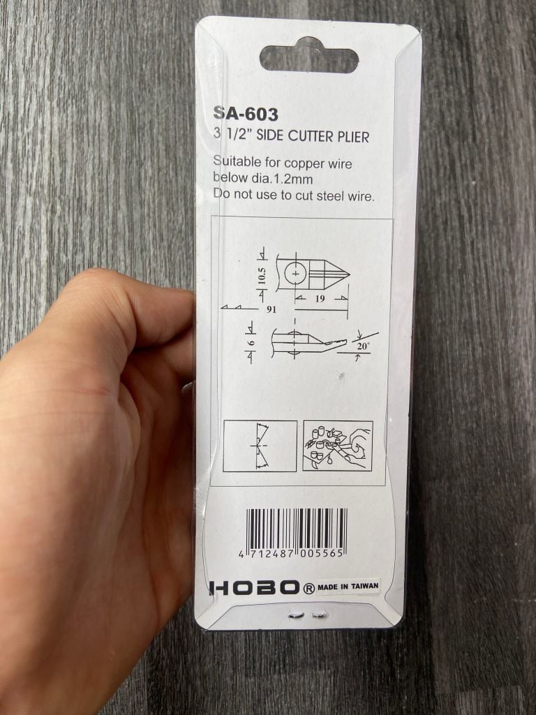 Kìm cắt nhựa 3.5'' hobo đen SA-603
