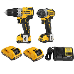 12V Combo máy khoan và siết vít DCD701+DCF601+2pin 2Ah +
sạc DCB112 + Valy Dewalt DCK26701D2