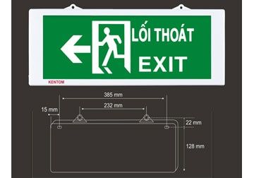 Đèn lối thoát (exit) một mặt Kentom KT-610