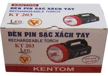 ĐÈN PIN LED SẠC XÁCH TAY KENTOM KT-203