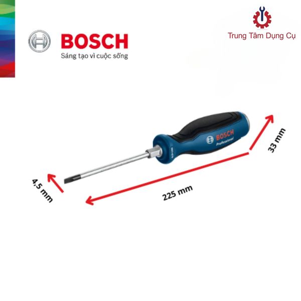 Tua vít đầu dẹp SL4.5*100 mm Bosch 1600A01TF9