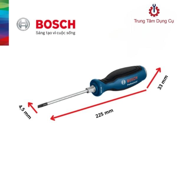 Tua vít đầu dẹp SL4.5*100 mm Bosch 1600A01TF9