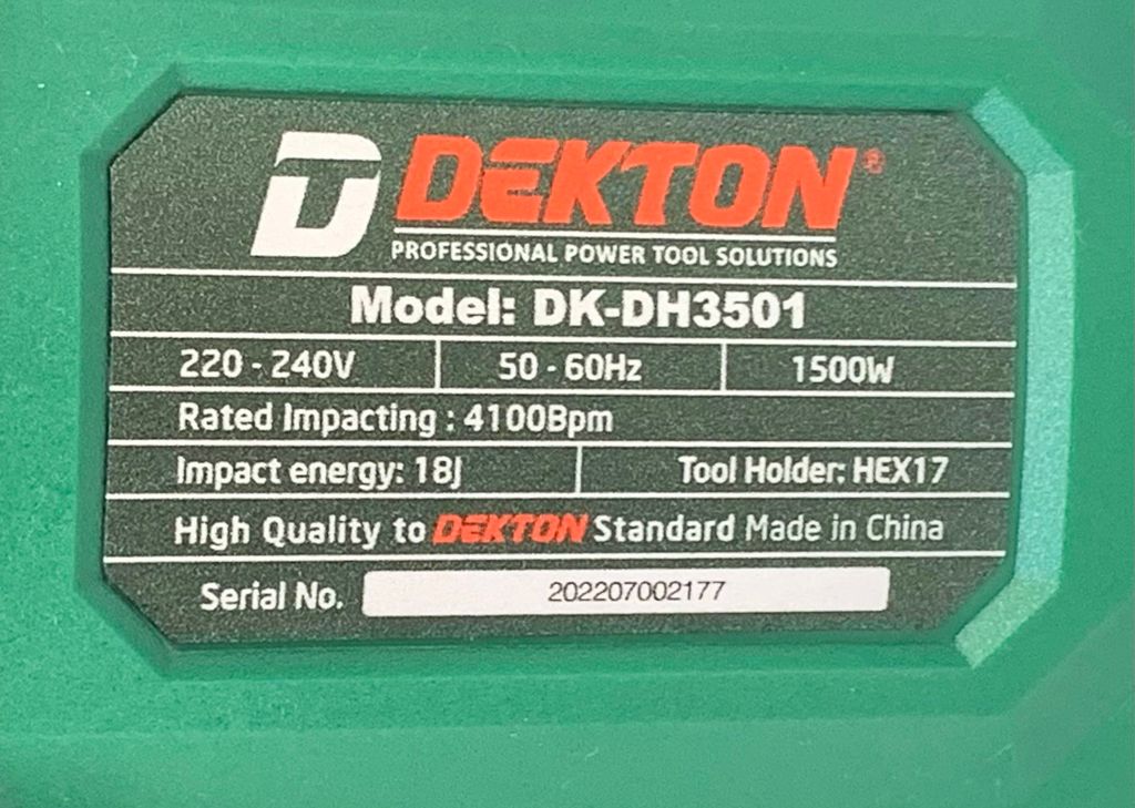 Máy Đục Bê Tông Dekton DK-DH3501 17J
