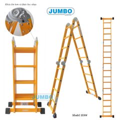 4.58m Thang nhôm gấp đa năng 4 đoạn Jumbo B304