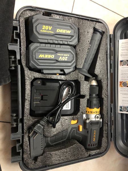 13mm Máy khoan pin 3 chức năng DEEW - 20V - 2 pin 4.0Ah - hộp nhựa