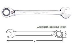 Cờ lê vòng miệng tự động đảo chiều (hệ mét) 22mm Sata 46-614 (46614)