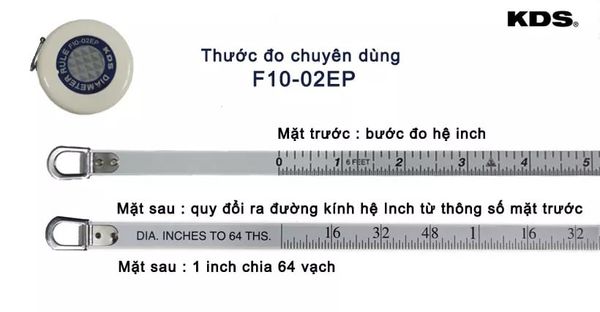 2m Thước đo đường kính KDS F10-02EP(64ths)