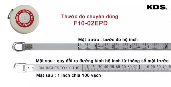 2m Thước đo đường kính KDS F10-02EP(100ths)