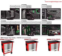 Tủ đồ nghề 7 ngăn Toptul 275 chi tiết - Model GCAJ0043