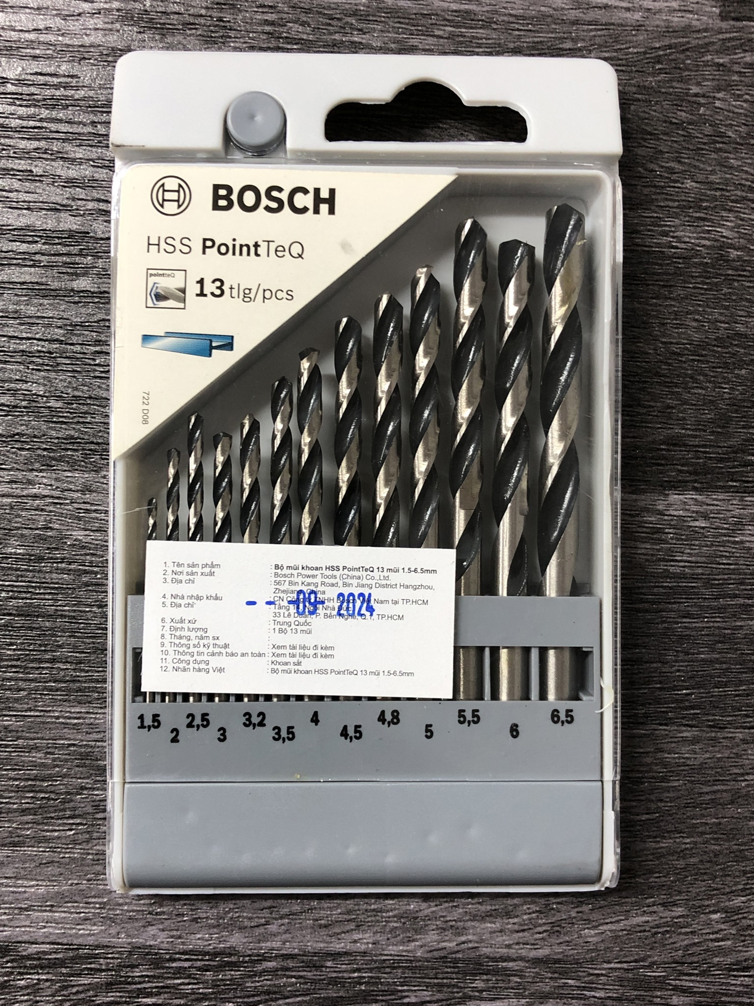 1.5-6.5mm Bộ mũi khoan kim loại 13 chi tiết Bosch 2608577349