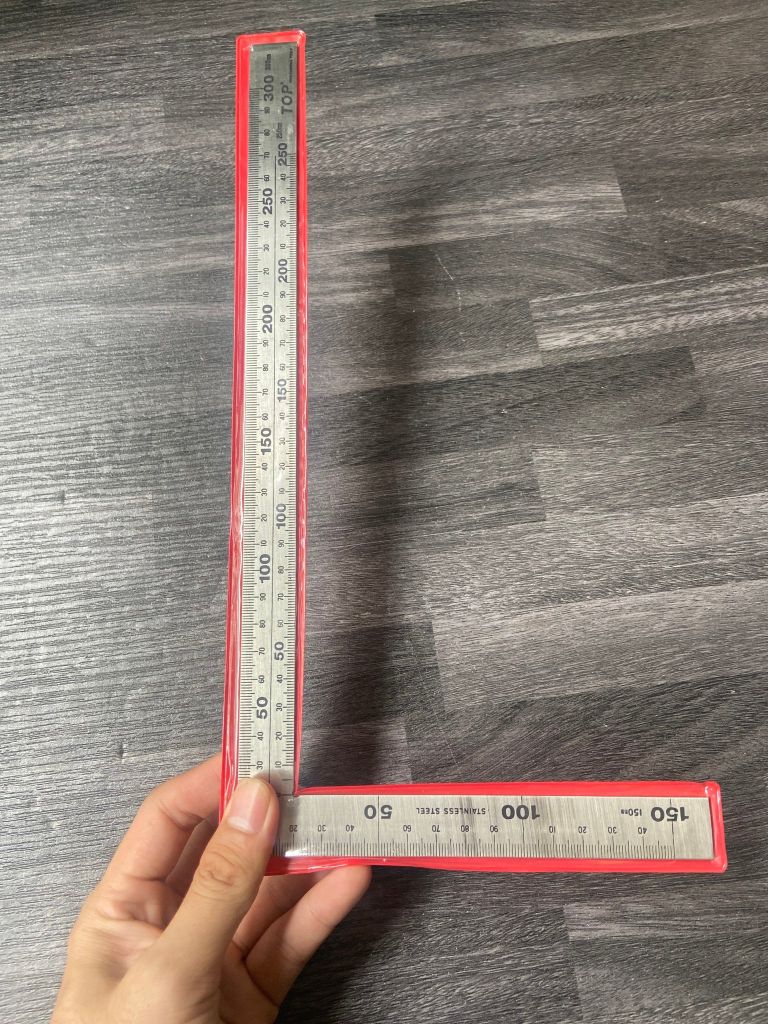 150x300mm Thước ke góc vuông Inox TOP LU-TGIX-300