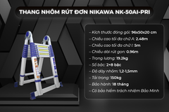Thang nhôm rút đôi Nikawa NK-50AI PRI