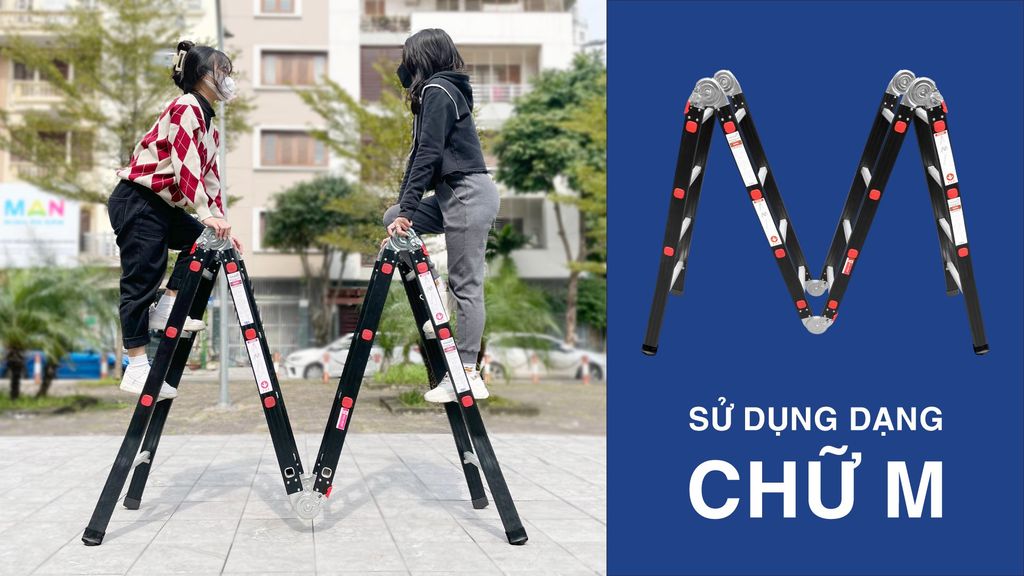Thang nhôm gấp đoạn NKG-43C