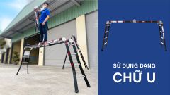 Thang nhôm gấp đoạn NKG-43C