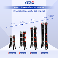 Thang nhôm gấp đoạn NKG-43C