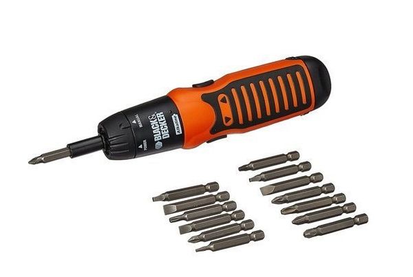 Tay vặn vít dùng pin + 14 mũi vít Black&Decker A7073-TW