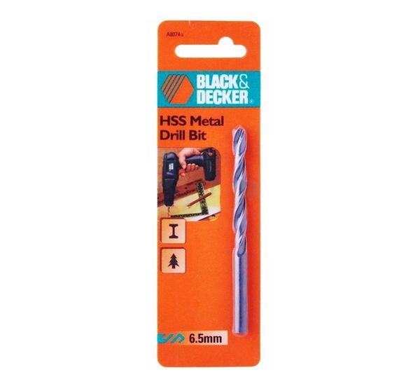 6.5MM HSS Mũi khoan sắt Black&Decker A8074