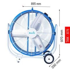 250W Quạt di động công nghiệp Dasin TANK-3076