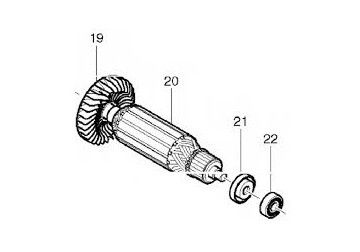 Rotor máy mài khuôn GD0600, GD0601 Makita 515678-1