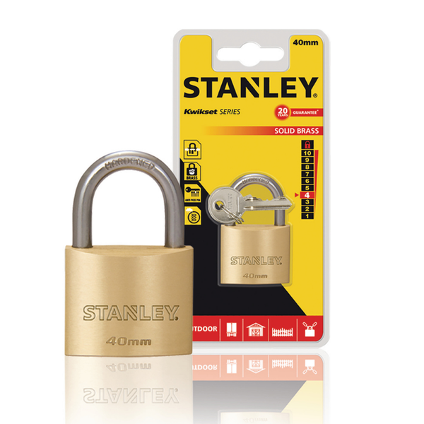 40mm Ổ khóa đồng thau tiêu chuẩn Stanley S742-031